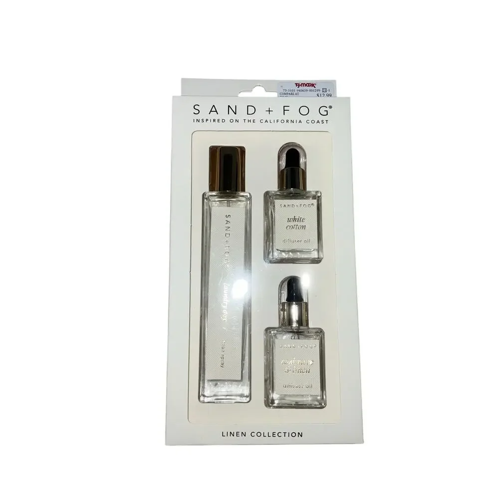 Sand & Fog Linen Collection Diffuser Oil And Linen Spray Set NWT
